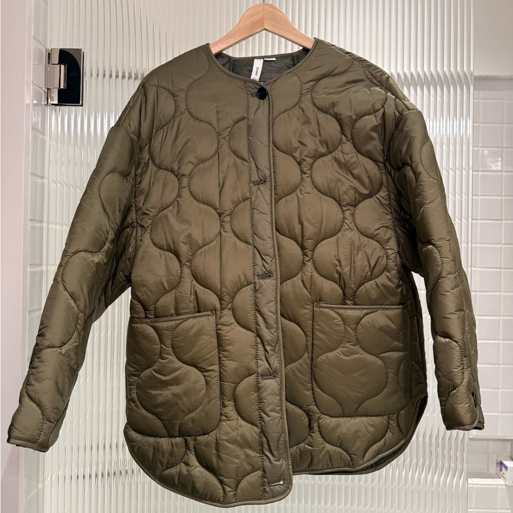 Mango Olive Quilted Women's Jacket